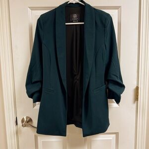 BoomBoom Jeans Solid Knit Crepe Blazer